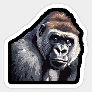 Pixelated Gorilla Artistry Sticker